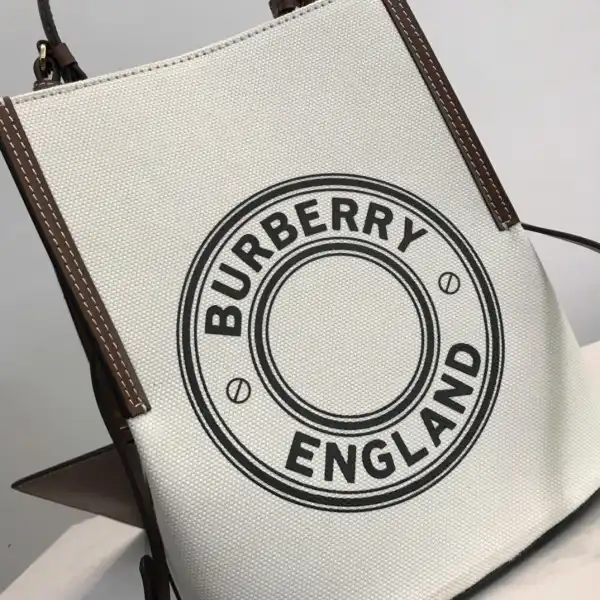 First bag BURBERRY Small Logo Graphic Cotton Canvas Peggy Bucket Bag 0124