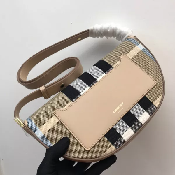 Firstbag BURBERRY Small Check Canvas and Leather Olympia Bag 0116