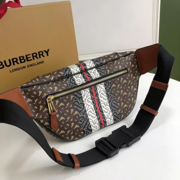 First bags ru BURBERRY TMONOGRAM STRIPE PRINT E-CANVAS BUM BAG 0116