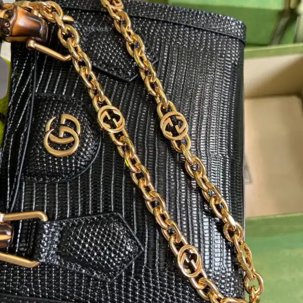 First bag Gucci Diana lizard mini bag 0126