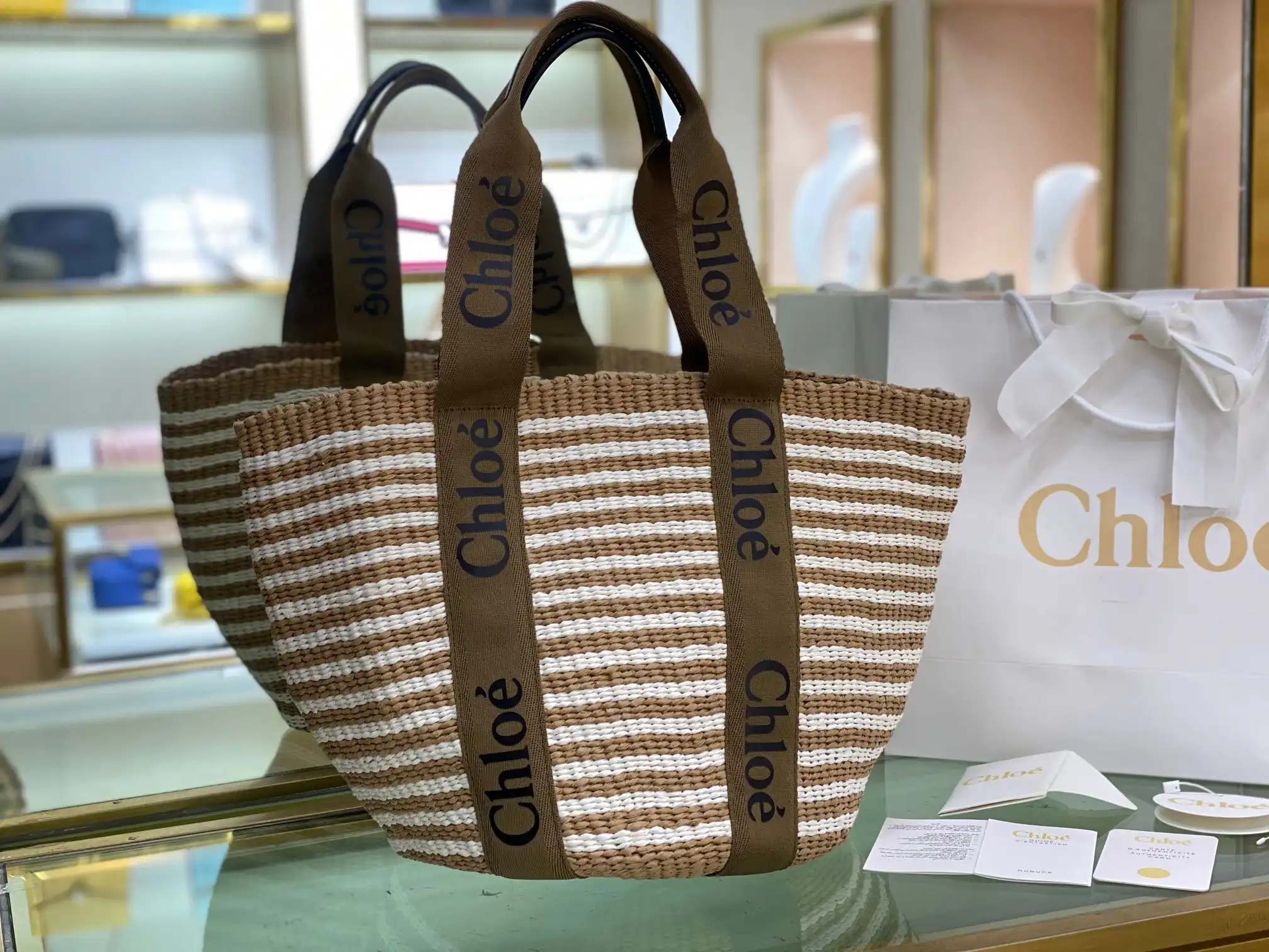 CHLOÉ large woody basket 0131