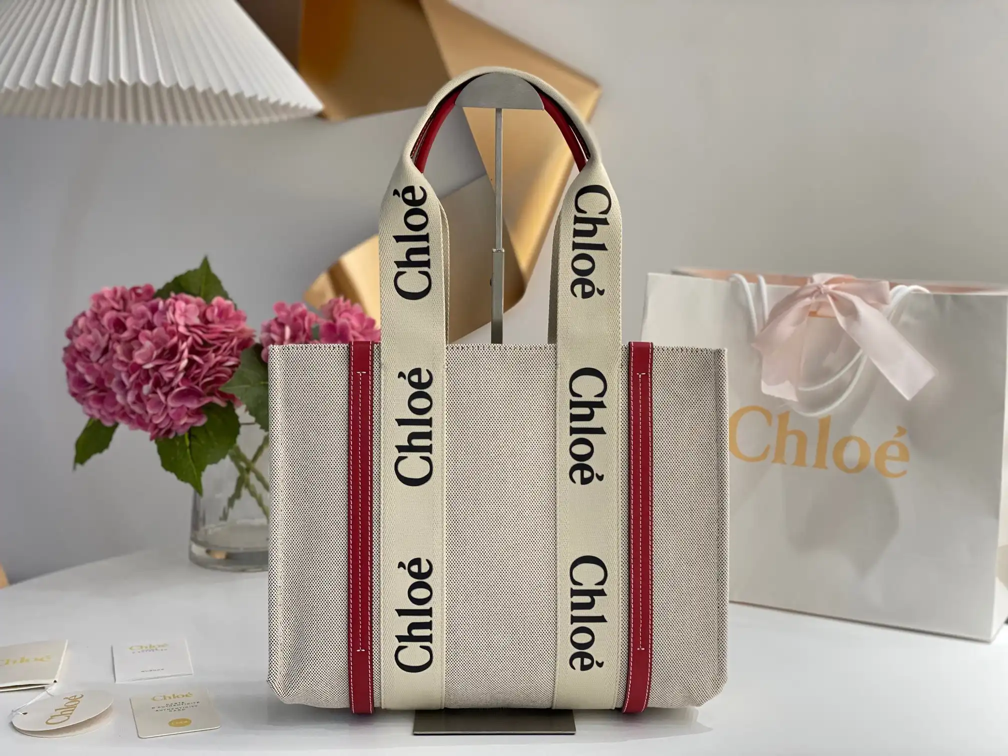 CHLOÉ medium woody tote bag 0128