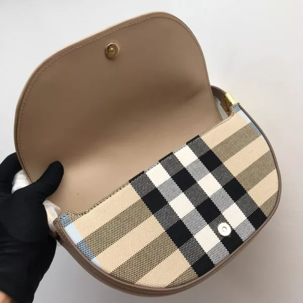 Firstbag BURBERRY Small Check Canvas and Leather Olympia Bag 0116