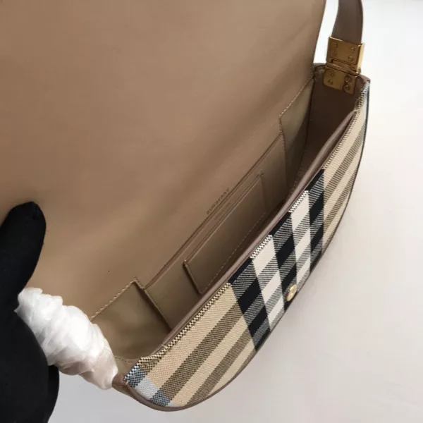 Firstbag BURBERRY Small Check Canvas and Leather Olympia Bag 0116