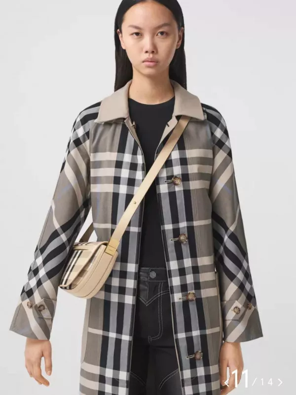 Firstbag BURBERRY Small Check Canvas and Leather Olympia Bag 0116