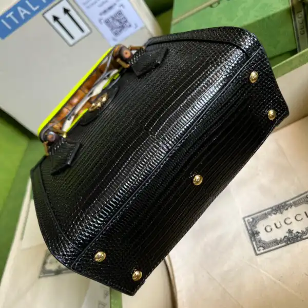 First bag Gucci Diana lizard mini bag 0126