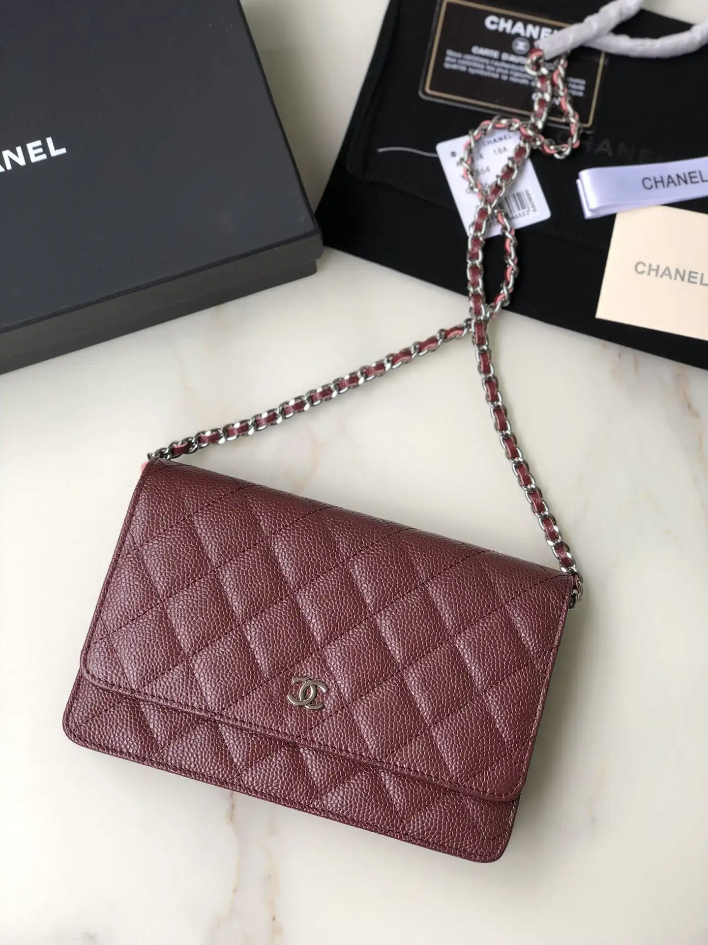 CHANEL CHAIN WALLET CAVIAR 0123