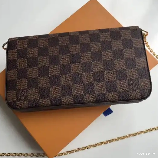 First bag ru N63032 Pochette Bag Vuitton Damier Felicie Louis 0214