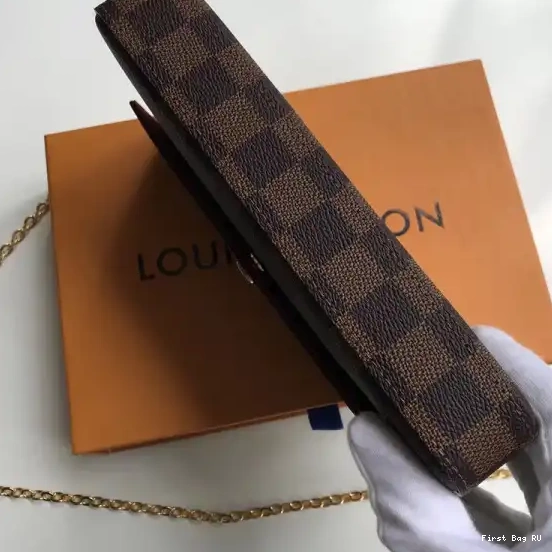 First bag ru N63032 Pochette Bag Vuitton Damier Felicie Louis 0214